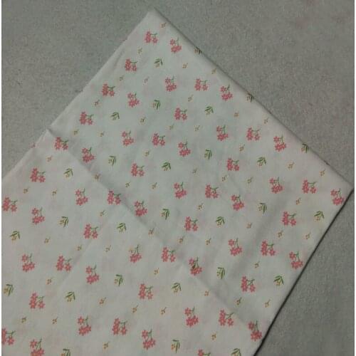 Pretty Pink Small Flower Printed 100% Cotton Fabric For DIY Sewing Floral Fabric Patchwork Baby Cloth Bedding Quilting