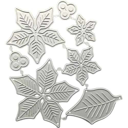 Leaves Flowers Metal Cutting Dies Stencil DIY Scrapbooking Album Paper Card Template Mold Embossing Craft Decoration