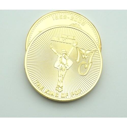 World Popular Music World Dance King Michael Jackson Gold Plated 999 Celebrity Commemorative Coin Collection
