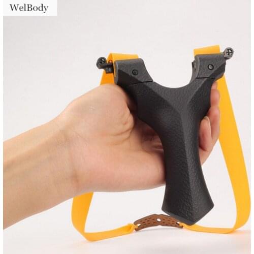 Powerful Slingshot Catapult Left and Right Hand Universal Professional Hunting Slingshot with Flat Rubber Band Aiming Point