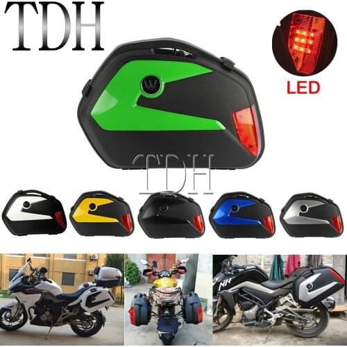 Motorcycle Waterproof Side Pannier Toolbox Cafe Racing Moto Touring 20L Cargo Box Saddlebags For Kawasaki Yamaha BMW Honda