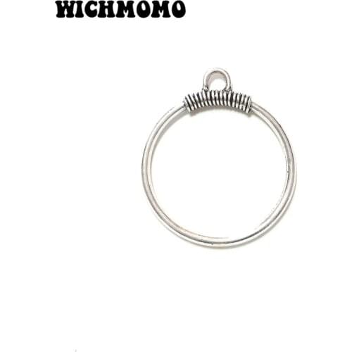 2019 New 45mm 3pieces/bag Zinc Alloy Round Connector Charms Linker for DIY Necklace Earring Jewelry Accessories