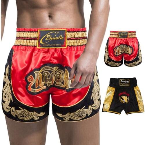 Muay Thai Shorts Printing Shorts Kickboxing Fight Grappling Short Boxing Training Workout Clothing For Men Women