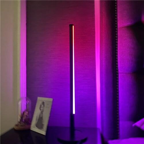 Nordic LED Table Lamp RGB Lamp Modern Remote Control Bedroom Bedside Lamp Living Room Decoration Indoor Lighting RGB Table Light
