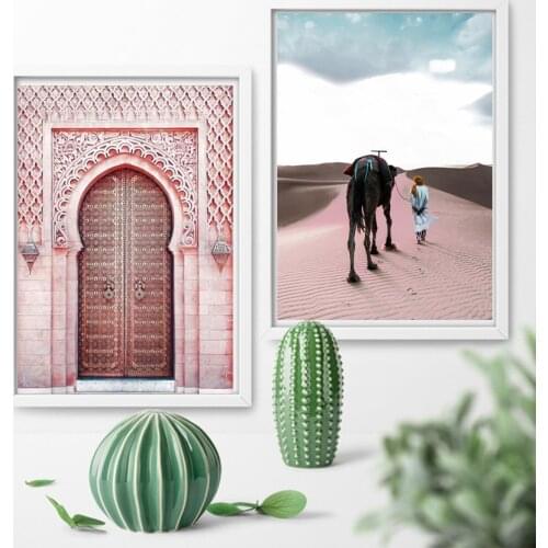 Nordic Modern Wall Art Pictures Morocco Posters Prints desert Plant Poster Islam Canvas Painting Design Living Room Home Decor