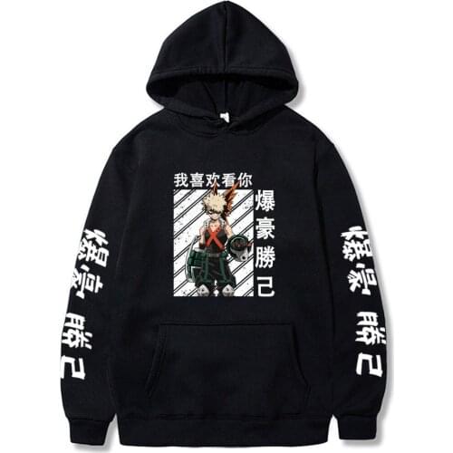 Anime My Hero Academia Katsuki Bakugo Hoodies Sweatshirt Boku No Hero Academia Unisex Clothes Men Women