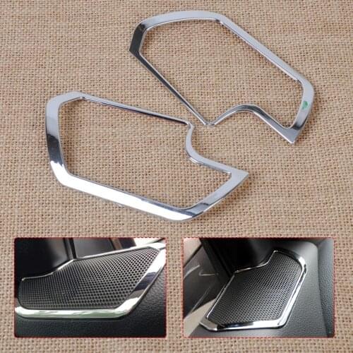 DWCX High Quality 2Pcs Chrome Car Interior Door Stereo Speaker Decorative Cover Trim for Kia Sportage R 2011 2012 2013 2014 2015