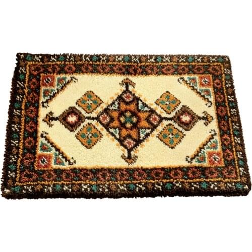 DIY Latch Hook Kit with Printed Mandala Pattern Crochet Needlework Crafts for Kids and Adults Includes Hook Home Decoration