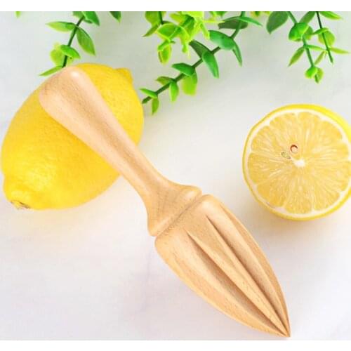 1pc Ten-corner Shape Hand Press Wooden Lemon Squeezer Manual Juicer Fruit Orange Citrus Juice Extractor Reamers Kitchen Products