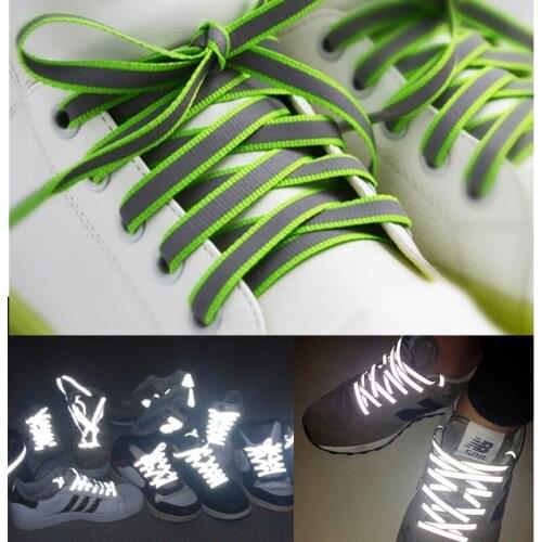120CM Luminous Reflective Shoelaces Fashion Sneakers Shoelaces for Night Running Cycling Sports Shoes Accessories Safety Glowing