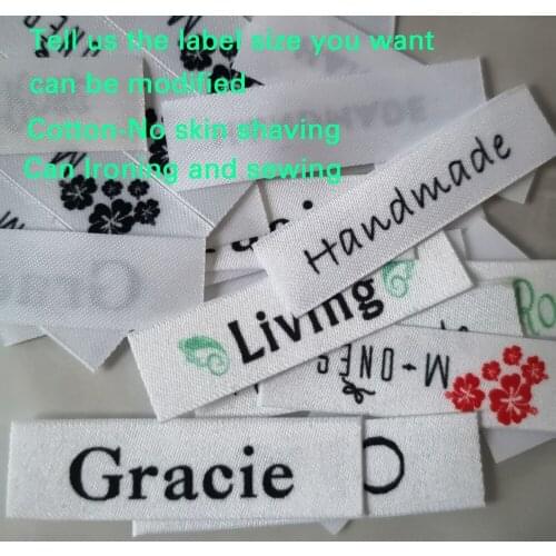 28 Custom logo labels /Personalized label handmade label,kid/child name tag cotton Can be sewed or iron,Custom Clothing Labels