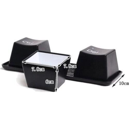 3pcs/Set Simple Keyboard Ctrl ALT DEL Novelty Creative Type Tea Milk Coffee Mug Cup Container Mugs Drinkware Officer Gift