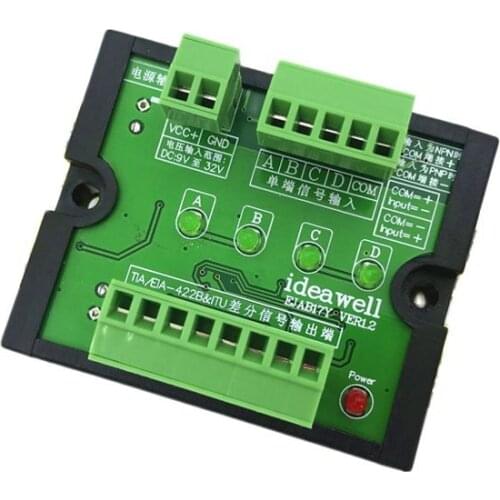 4-channel single-ended collector transforms differential PNP NPN HTL TTL to differential PLC control servo step