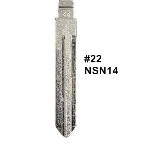 5pcs 2 IN 1 Lishi NSN14 #22 Engraved Line Key Blade Scale Shearing Teeth Cutting Key Blank for Nissan Teana