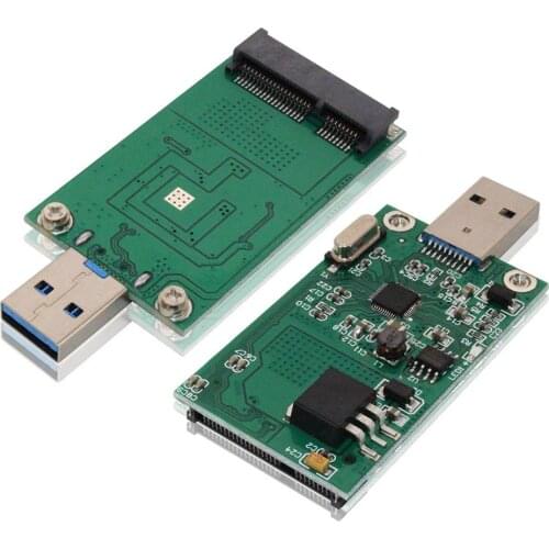 MSATA SSD Adapter To USB 3.0, Mini SATA Use As Portable Flash External Hard Drive, 50mm PCIe Solid State Drive Reader Converter