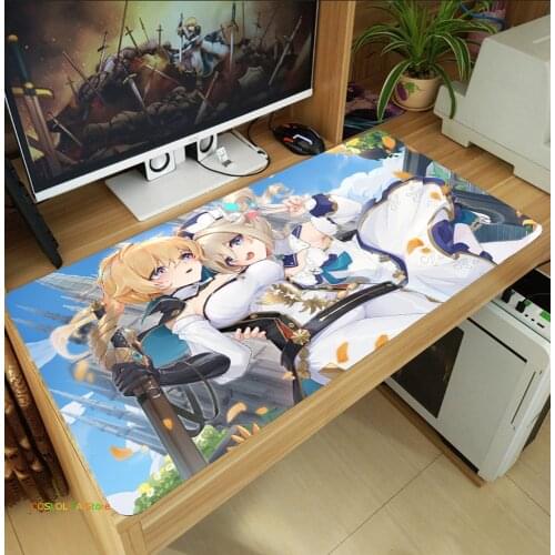 Anime Genshin Impact Paimon Theme Amber Jean Kaeya Mouse Pad Play Mat Keyboard Desk pad Gamer Gaming Mat Otaku Gifts Cosplay