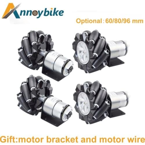 60MM 80MM 96MM Mecanum Wheel Smart Car Omnidirectional Wheel Universal Wheat wheel STM32 Suitable for Arduino Control
