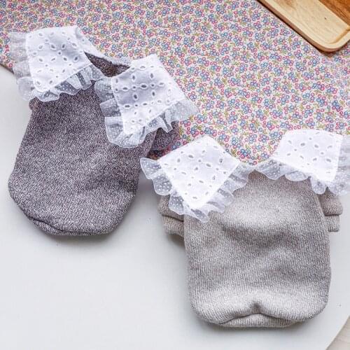 Lace Dog T-shirt Spring Autumn Winter Dog Clothes Pet Clothing Garment Cute Cat Puppy Apparel Yorkies Pomeranian Schnauzer Coat