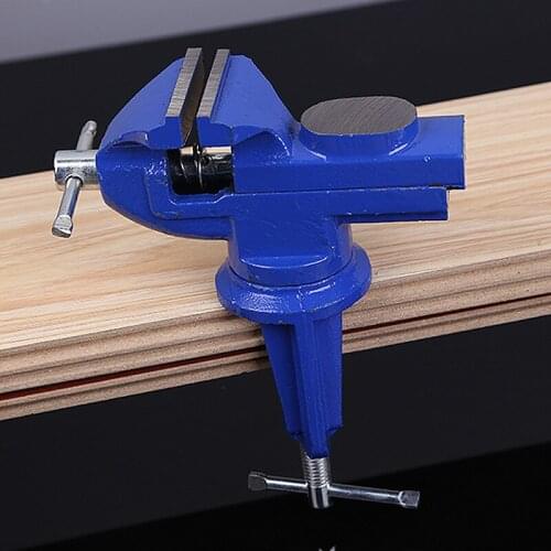 Lightweight Mechanical Universal Flat Clamp Bench Vise 360 Degree Rotatable Base Cast Iron Bench Clamp with Vise Adjustable