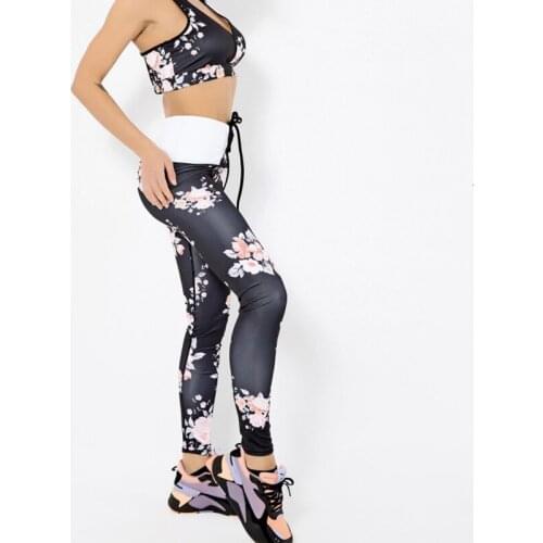 Summer New Fitness Yoga Set Women Print Breathable Self-cultivation Quick-drying Sweat-absorbent Outdoor Athletic Suit