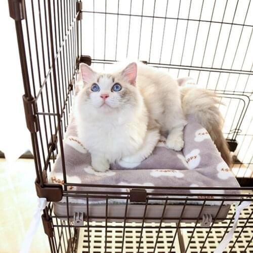 Dog Bed Pet Mat Cat Cage Plus Velvet Warm Cat Mat Puppy Chihuahua Sofa Cushion Suitable for Small Large Cat and Dog Pet Supplies