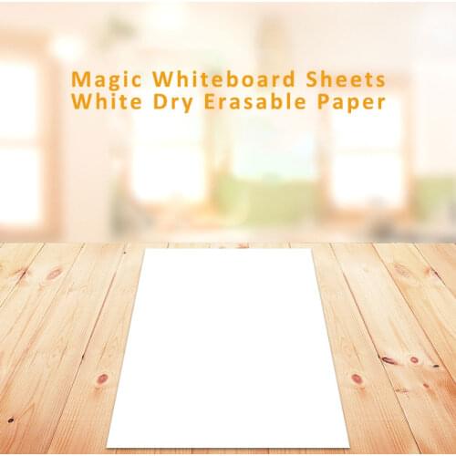 Whiteboard Sheets White Dry Erasable Paper Plain Reuasble Self Stick Writing Record Message Board Remind Memo