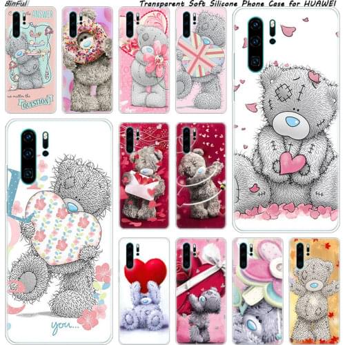Cute Cartoon Me To You Bear Soft Silicone Phone Case for Huawei P30 P20 Pro P10 P9 P8 Lite 2017 P Smart Z Plus 2019 NOVA 3 3i