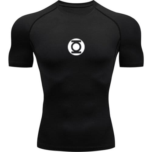 Mens Running T shirt GYM Jogging Sport Shirt Men Compression Shirts Short Sleeve Rashguard Tight Sportswear Men Training T shirt