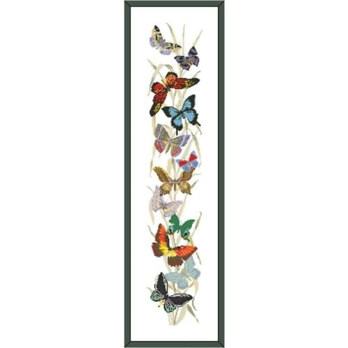 Butterflies cross stitch kits Dreampattern embroidery needlework sets 18ct 14ct 11ct unprint cloth DIY handmade