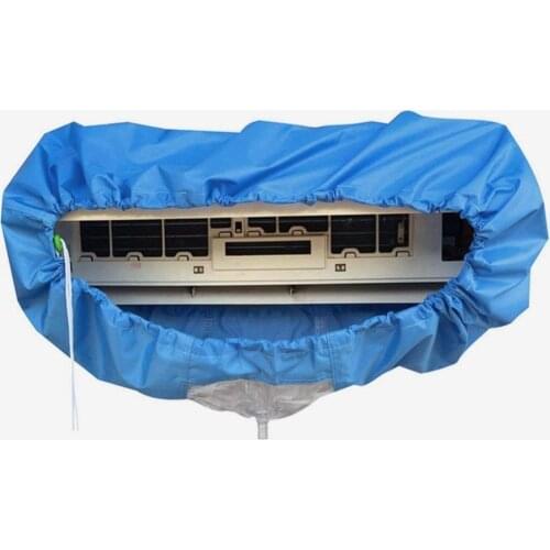 Wall Mounted Air Conditioner Waterproof Cleaning Cover for Air Conditioner Dust Washing Clean Protector Bag 1p/1.5p/2p/3p Blue