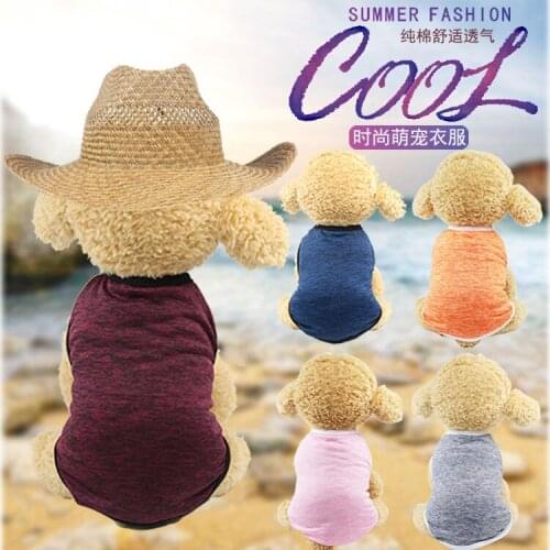 2020 Summer New Dogs Vests Candy Color Dog Fashion Clothes Thin Breathable Vest For Cute Pets Puppy Pets Supplier Free Shipping