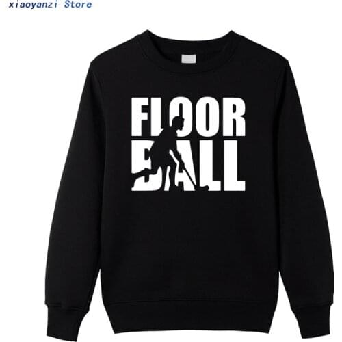 NEW Round Collar Floorball sweatshirts Cotton Print hoodies Men Novelty Streetwear sportswear Design Camiseta pullovers