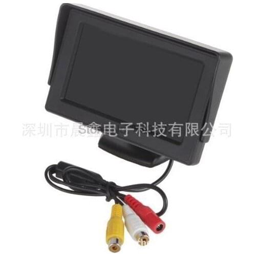 By DHL/Fedex 30pcs new 4.3 inch TFT LCD Car Monitor Car Reverse Parking monitor with LED backlight display for Rearview Camera