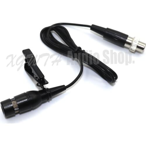 Tie Clip Lapel Lavalier Microphone Hypercardioid Condenser Mic for Mipro Wireless Body-Pack Transmitter TA4F Lock Mini XLR 4-Pin