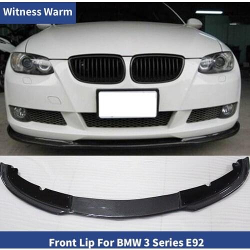 Carbon Fiber Car Front Bumper Lip diffuser Splitter For BMW 3 Serise E92 standard bumper 2010-2012 FRP Unpainted