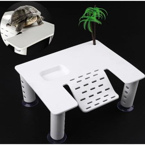Reptile Platform Turtle Basking Aquarium Fish Tank Climb Ladder Island