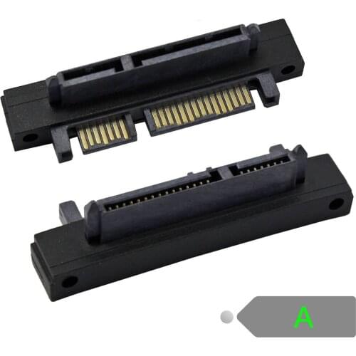 SATA 22 Pin Male to 22 Pin Female Right Angle Adapter