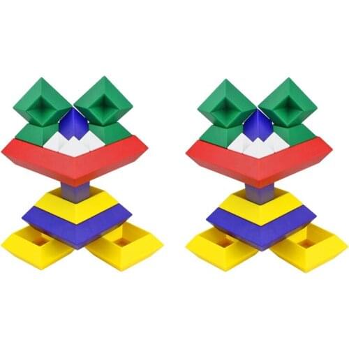Building Blocks Learning Activities Educational Games 30Pcs Brightly Colored Stacking Toys Gifts for Kids Age 2-5 Years