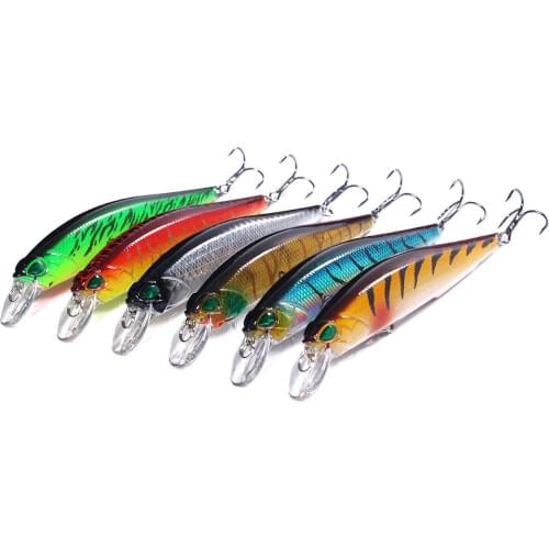 1pcs Minnow Fishing Lure 11cm 13.5g Floating Crankbait Artificial Hard Bait Bass Wobblers 3D Eyes Pesca Carp Pike Fishing Tackle