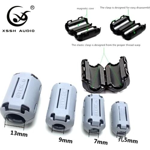 20pcs High permeability frequency clip-on RFI EMI noise suppressor choke filter EMI clamp cable soft nizn ferrite ring core