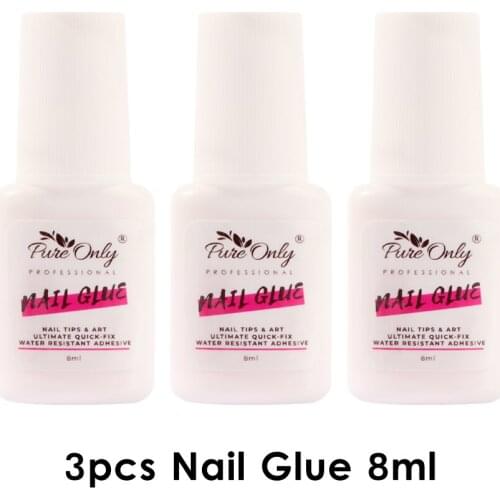 8ml 6 Bottles Press On Nails Glue Tip Gel Fast Dry Lasting Fake Nails Extension Adhesive Gel Polish Nail Art Tools Custom Logo