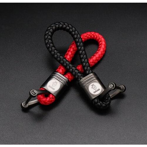 Car keyring Auto accessories For saab 9-3 9-5 93 95 900 9000 Car Leather Rope Key Chain metal Leather Sporty key ring