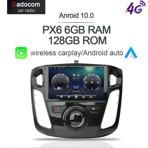 Carplay 8 inch DSP Android 10.0 6G+128GB Car DVD Player 4G LTE Navigation GPS Wifi Stereo Radio For Ford Focus 2 S-Max 2009-2011