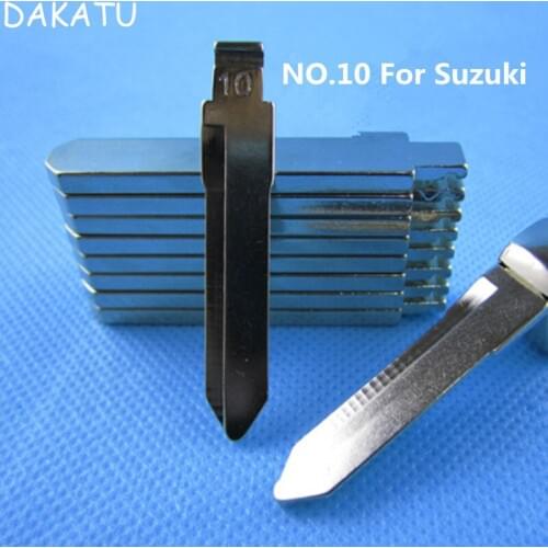 DAKATU NO.10 Car Remote Key Blade FOR SUZUKI OTTO Flip Remote Key Blade Replacement 10# Remote key blade