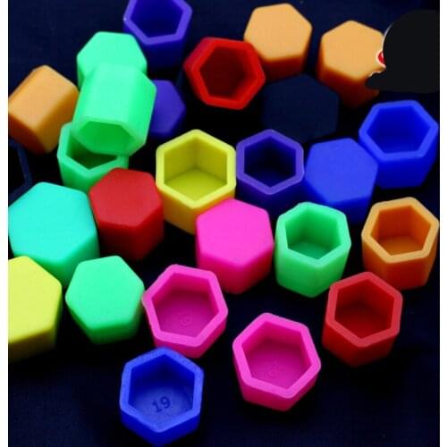 Vehicle Styler 20 pieces 19mm Silica Gel Wheel Nut Protective Bolt Caps Covers Hub Screw Guard for Audi A-series C-series S