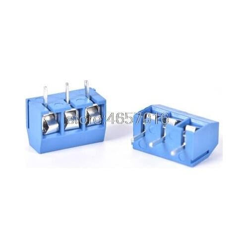 Free shipping 100PCS KF301-5.0-3P KF301 "- "Screw 3Pin 5.0mm Straight Pin PCB Screw Terminal Block Connector