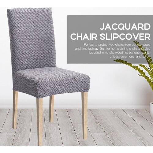 Restaurant Chair Cover Jacquard Protective Cover Elastic Chair Cover Creative Kitchen Chair Hotel Banquet Chair Cover