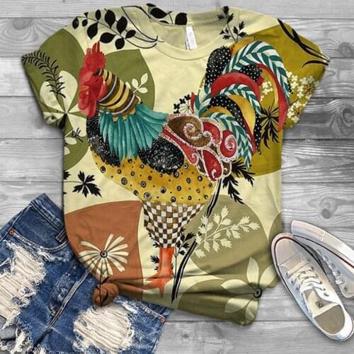 #FW Harajuku Animal Printed Blouses Women Short Sleeve O-Neck Tops Tee Blouse Streetwear Korean Style Blouses Women Camiseta