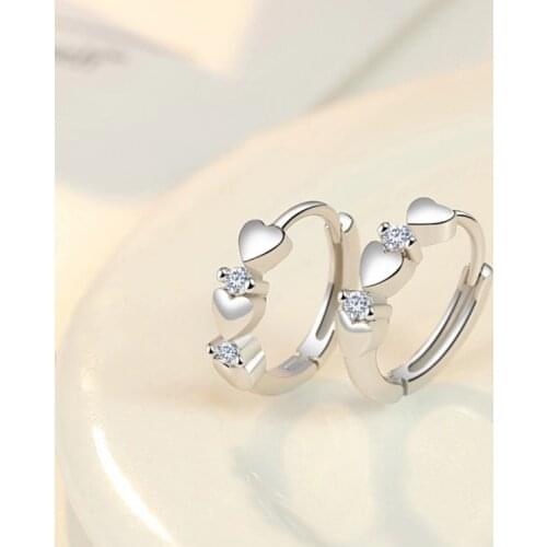 Exquisite Heart to Heart Hoop Earrings Color for Women Fashion Girl Gifts Hoop Earrings Wholesale