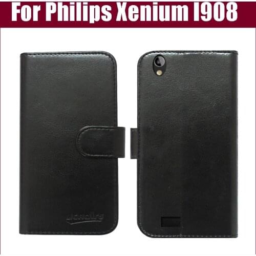 For Philips Xenium I908 leather case,New High Quality stand Case Flip Leather Case For Philips Xenium I908 Six Colors in stock